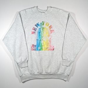 Vintage 1993 New York City Crewneck Sweatshirt Size Large Statue Of Liberty